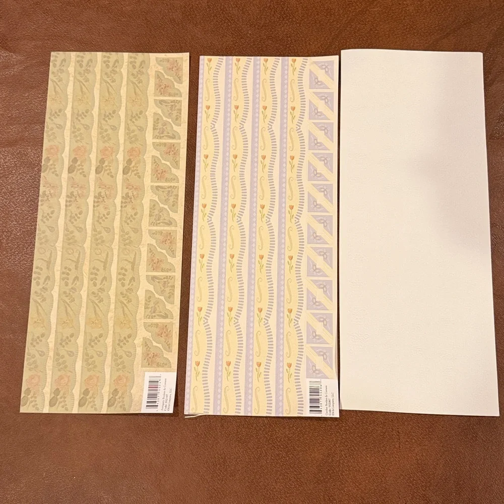K&Company Embossed Scrapbook Floral Sticker Sheets Set of 9 NWOT